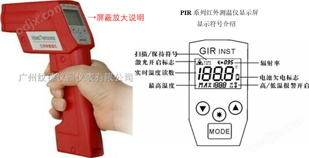 PIR230工业红外测温仪 温度仪表(图3) PIR230工业红外测温仪 温度仪表(图3)